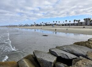 Oceanside beach and surf