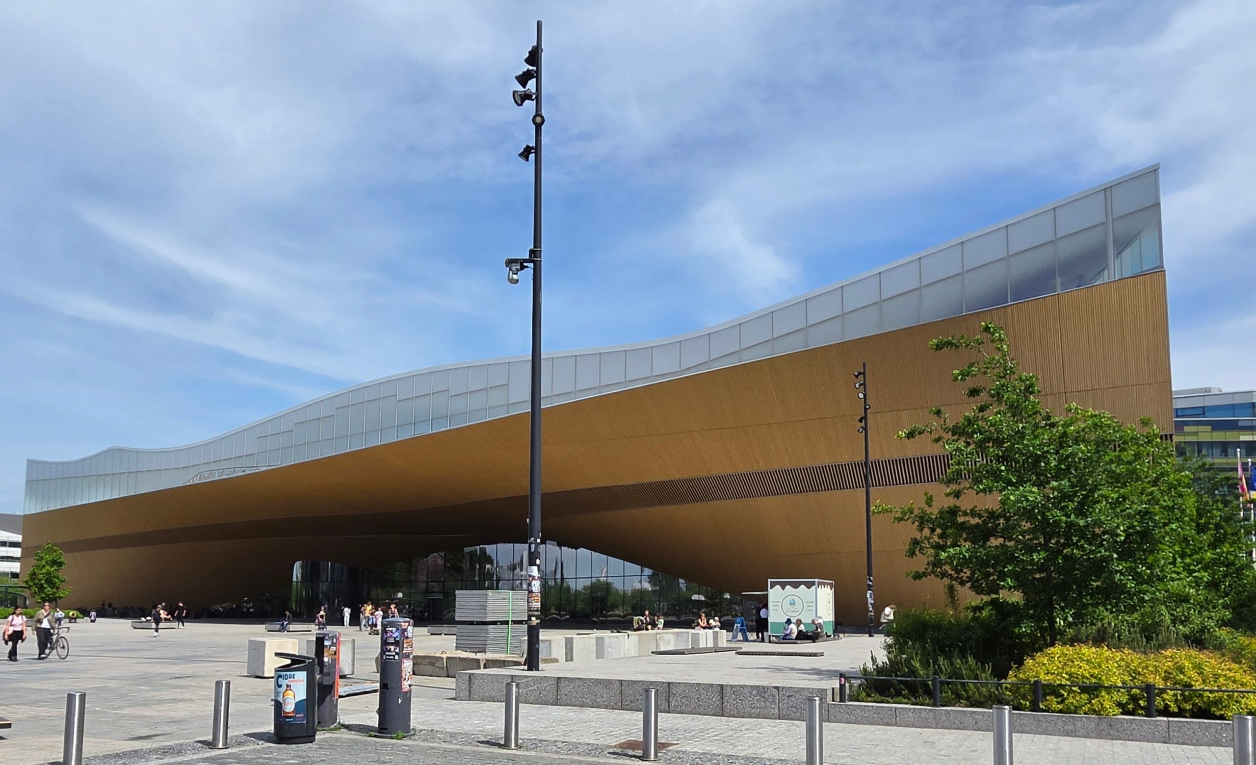 front facade of Oodi library, Helsinki