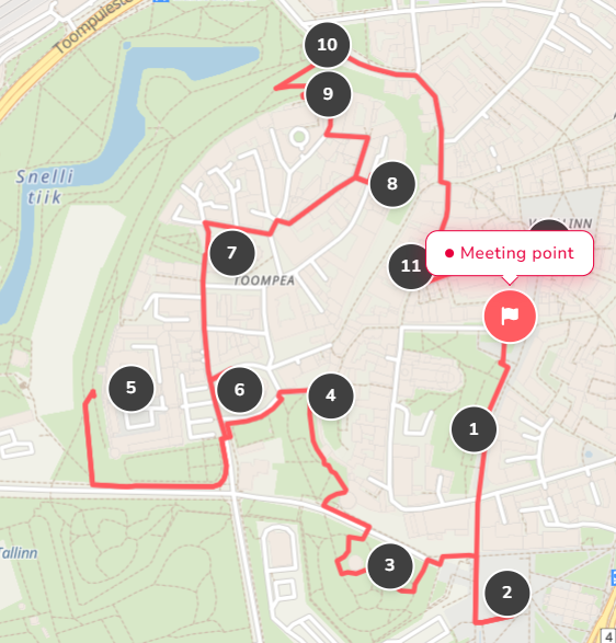 map of walking tour