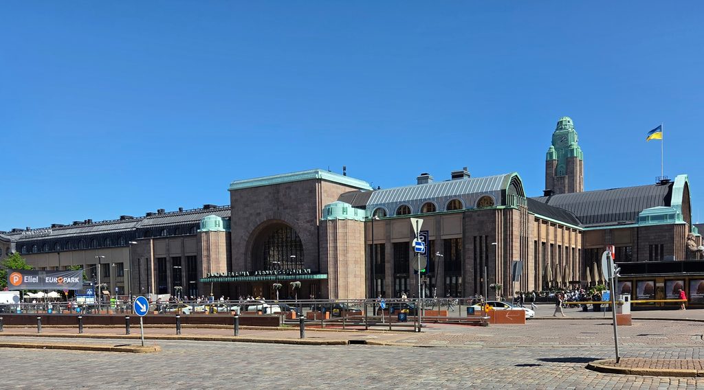 central train station in Helsinki, Finland